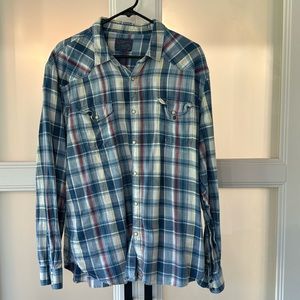 XXL Lucky Brand Flannel Pearl Snap